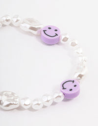 Pearl Smiley Stretch Bracelet - link has visual effect only