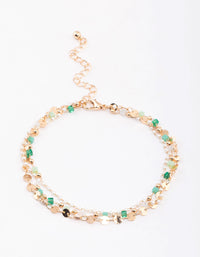 Gold Bead & Pearl Anklet Pack - link has visual effect only