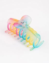 Kids Bright Rainbow Barrell Claw Clip - link has visual effect only