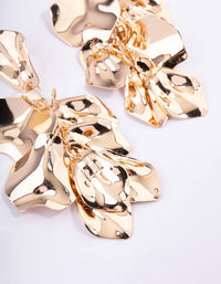 Gold Coated Petal Drop Earrings - link has visual effect only