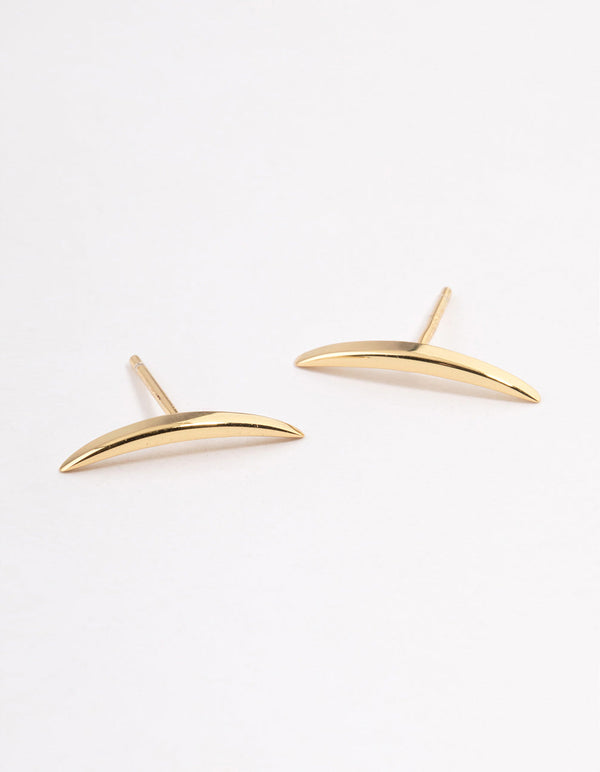 Gold Plated Sterling Silver Climber Earrings
