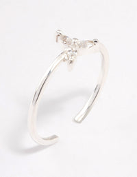 Sterling Silver Trio Marquise Ring - link has visual effect only