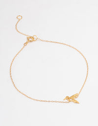 Gold Plated Sterling Silver Origami Bird Bracelet - link has visual effect only