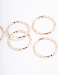 Gold Basic Smooth Ring 5-Pack - link has visual effect only