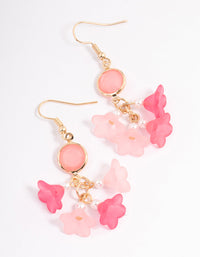 Pink Marquise Pearl & Flower Drop Earrings - link has visual effect only