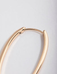 Gold Long Skinny Oval Hoop Earrings - link has visual effect only