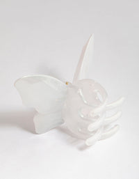 Plastic White Butterfly Claw Clip - link has visual effect only