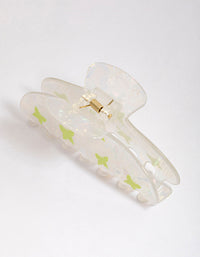 Clear Marble Butterfly Print Acrylic Claw Clip - link has visual effect only