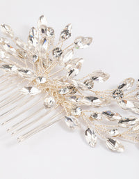 Silver Large Marquise Hair Comb - link has visual effect only