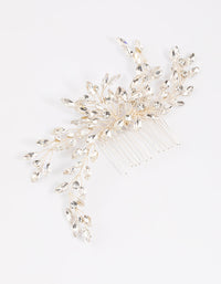 Silver Large Marquise Hair Comb - link has visual effect only