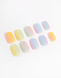 Tweens Rainbow Gradient Press On Nails - link has visual effect only