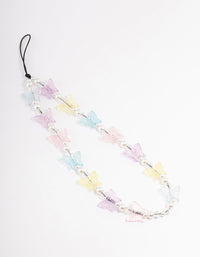 Butterfly & Pearl Phone Strap - link has visual effect only