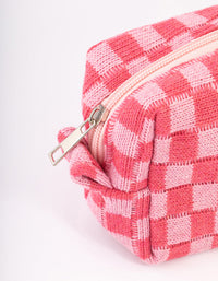 Blush Checkered Cosmetic Case - link has visual effect only