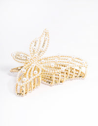 Gold Pearl Butterfly Hair Claw - link has visual effect only