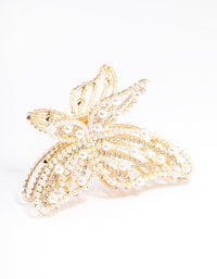 Gold Pearl Butterfly Hair Claw - link has visual effect only