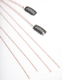 Pink Diamante Chain Hair Clip Pack - link has visual effect only