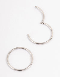 Surgical Steel Fine Sleeper Earrings 10mm - link has visual effect only