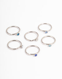 Titanium Icey Hoop Nose Ring 6-Pack - link has visual effect only