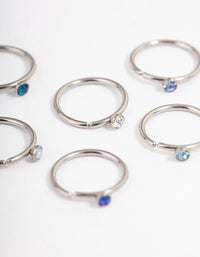 Titanium Icey Hoop Nose Ring 6-Pack - link has visual effect only