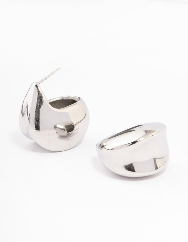 Stainless Steel Thick Scoop Earrings