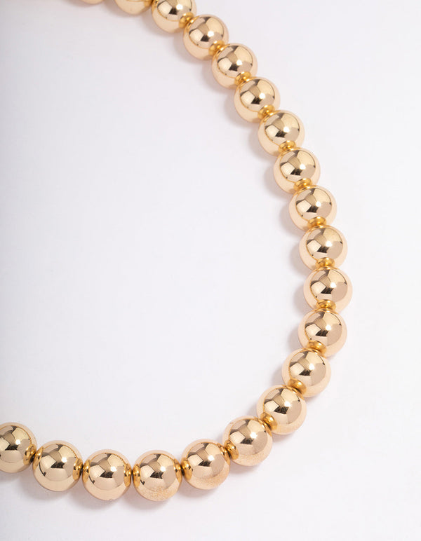 Pearl Necklace with small 14k Gold Ball