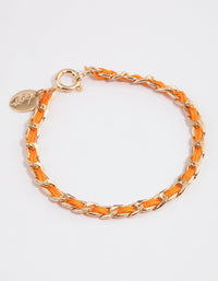 Gold Wrapped Chain Bracelet - link has visual effect only