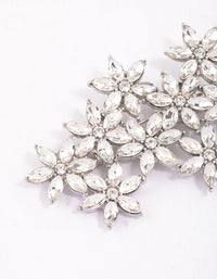 Rhodium Marquise Flower Hair Clip - link has visual effect only