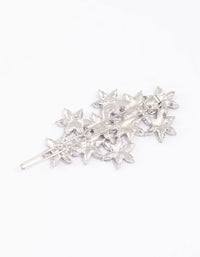 Rhodium Marquise Flower Hair Clip - link has visual effect only