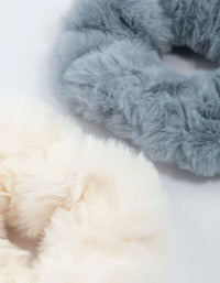 Fabric Faux Fur Scrunchie Pack - link has visual effect only