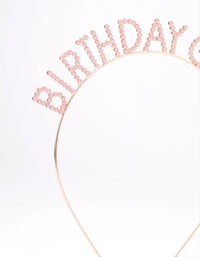 Kids Rose Gold Diamante Birthday Headband - link has visual effect only