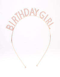 Kids Rose Gold Diamante Birthday Headband - link has visual effect only