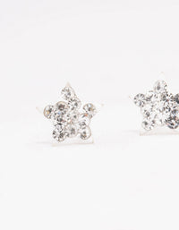 Sterling Silver Pave Star Stud Earrings - link has visual effect only