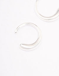 Sterling Silver Mini Calligraphy Hoop Earrings - link has visual effect only