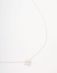 Sterling Silver Cubic Zirconia Starburst Pendant Necklace - link has visual effect only