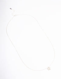 Sterling Silver Open Star Pendant Necklace - link has visual effect only