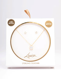 Gold Plated Sterling Silver Princess Jewellery Set - link has visual effect only
