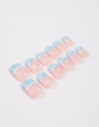 Tweens Blue Star & Cloud Press On Nails - link has visual effect only