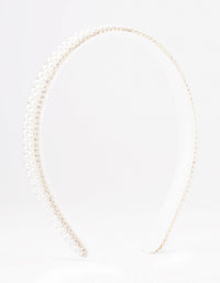 Fabric Pearl & Diamante Classic Headband - link has visual effect only