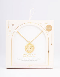 Gold Plated Cancer Star Sign Pendant Necklace - link has visual effect only