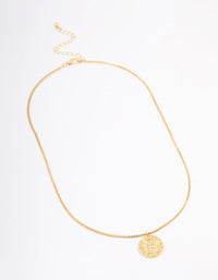 Gold Plated Aquarius Star Sign Pendant Necklace - link has visual effect only