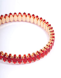 Red Navette Stone Bangle - link has visual effect only