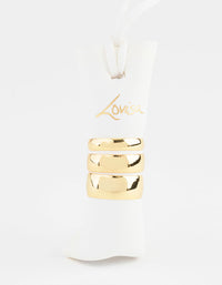 Gold Plated Plain Gold Ring 3-Pack - link has visual effect only