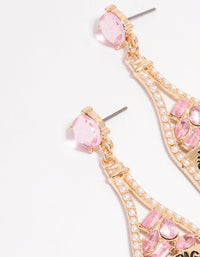 Gold & Pink Luxe Champagne Drop Earrings - link has visual effect only