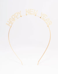 Gold Crystal Happy New Year Headband - link has visual effect only