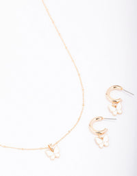 Gold Small Butterfly Jewellery Set - link has visual effect only