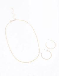 Gold Rope Chain Jewellery Set - link has visual effect only