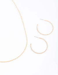 Gold Rope Chain Jewellery Set - link has visual effect only