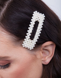 Pearl Rectangle Hair Clip - link has visual effect only
