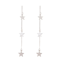 SIlver Mini Star Thread Through Earrings - link has visual effect only