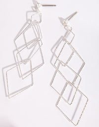 Silver Fine Diamond Cut Earrings - link has visual effect only